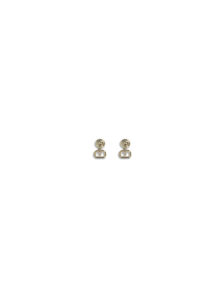 Valentino Garavani Ovalette Earrings in metal and Swarovski® crystals - Gold/Crystal