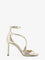 Jimmy Choo Azia glittered leather sandals - Platinum