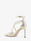 Jimmy Choo Azia glittered leather sandals - Platinum