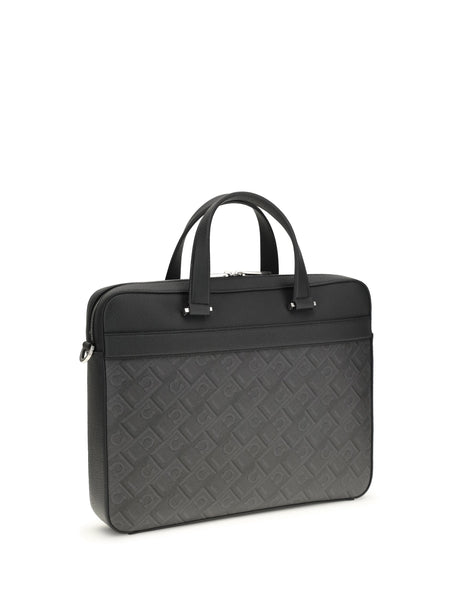 Ferragamo Monogram Work Bag - Black/Grey