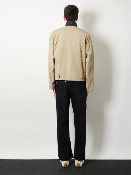 Bottega Veneta Cotton jacket with Intrecciato detail - Sahara