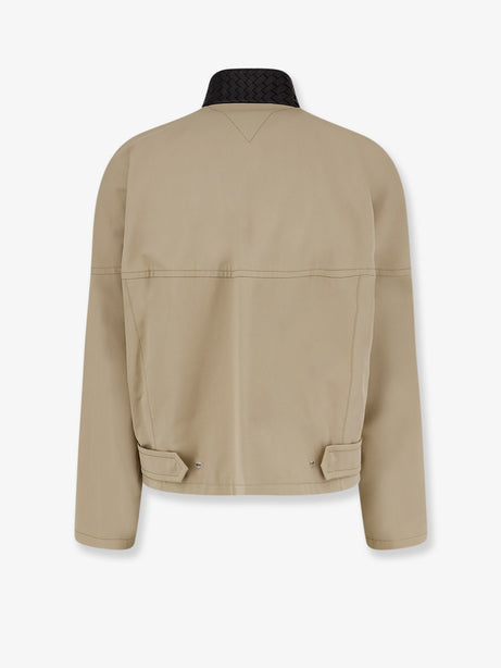 Bottega Veneta Cotton jacket with Intrecciato detail - Sahara