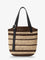 Loewe Paula's Ibiza Two-Tone Raffia Loop Shopping Bag - Chocolatenatural