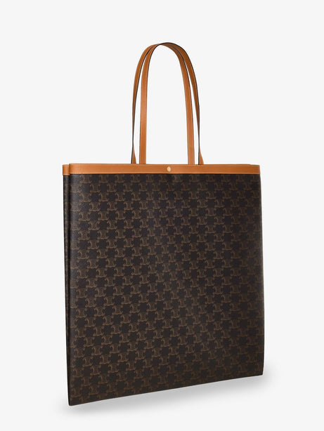 Celine Triomphe fabric Shopper bag - Miel