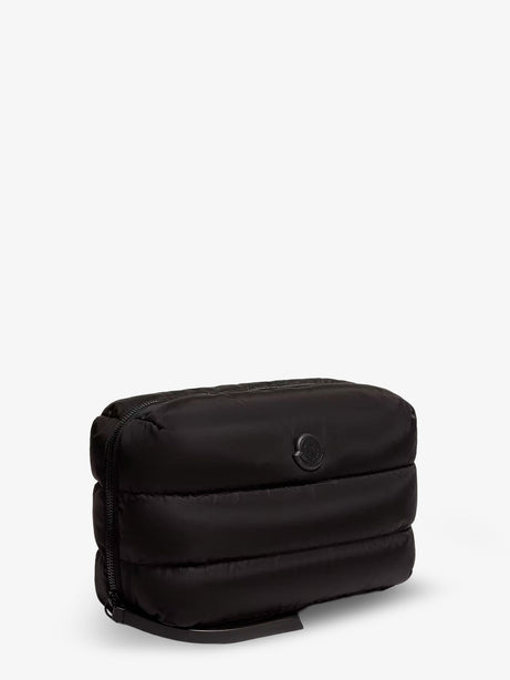 Moncler Nylon Caradoc beauty case with metal logo - Nero