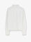 Celine Cropped denim shirt with front embroidered logo - Whitedenim