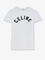 Celine Cotton T-shirt with front lettering logo print - Offwhiteblack