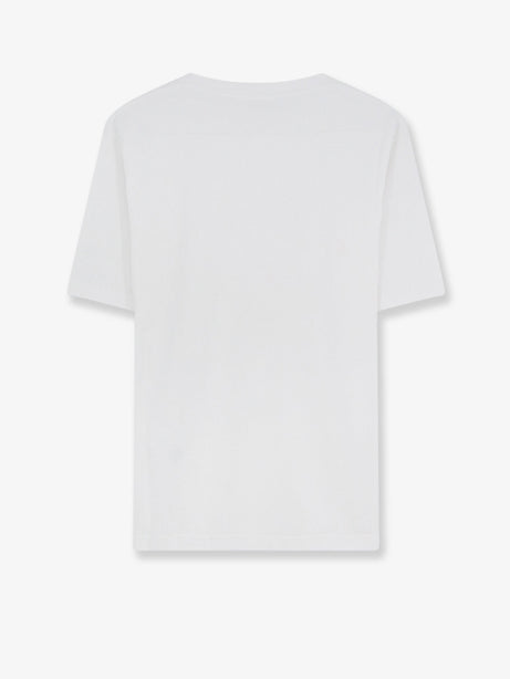 Celine Cotton T-shirt with front logo print - Opticwhiteyellowblue