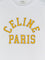 Celine Cotton T-shirt with front logo print - Opticwhiteyellowblue