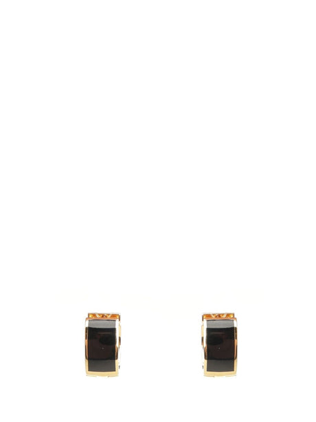 Toteme Designer Hoop Earrings - Black
