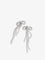 Self Portrait Double Crystal Bow Earrings - Silver