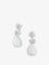 Self Portrait Crystal Flower Tiered Earrings - Silver
