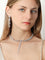 Self Portrait Double Crystal Bow Choker - Silver