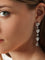 Self Portrait Crystal Heart Tiered Earrings - Silver
