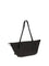 Balmain Calfskin and Raffia Track Shoulder Bag - Noir