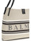 Balmain Release Shoulder Bag - Naturel/Noir/ Blanc Optique