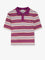 Celine Cotton polo shirt with striped pattern - Whitepurple