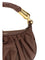 Balmain Ébène mini Bag in calfskin leather - 8gm Marron Foncé