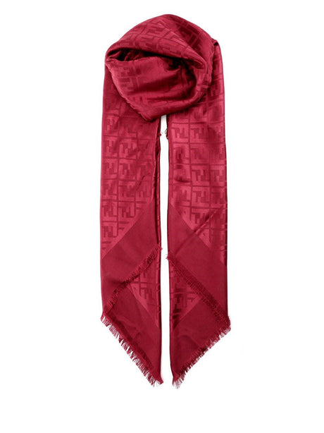 Fendi Ff Shawl - Bordeaux