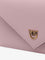 Pinko Leather clutch bag with metal Love Birds logo - Rosa
