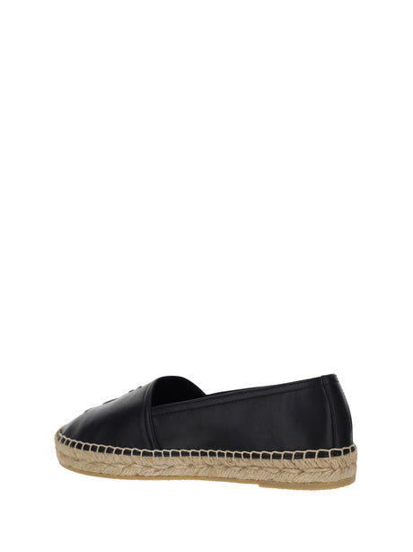 Saint Laurent Lambskin Espadrilles - Black