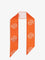 Tory Burch Medallion Logo Ribbon silk tie - Pepperoncini