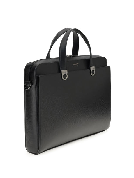 Ferragamo Gancini business Handbag - Black