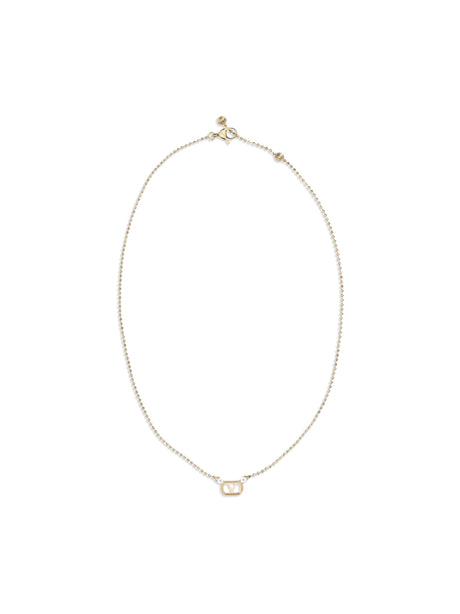 Valentino Garavani Ovalette Necklace with Swarovsky® crystals - Gold/Crystal