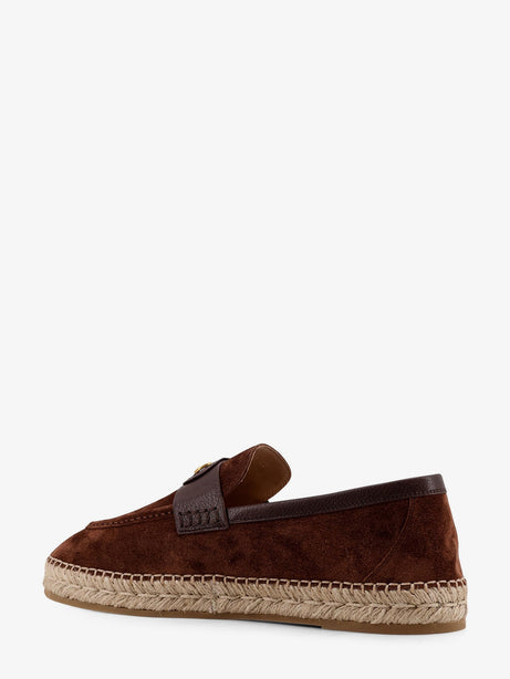 Valentino Garavani Suede espadrilles with VLogo Signature - Bark Brown