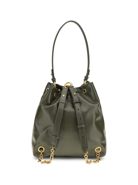 Balmain Pulse Backpack in calfskin - 7as Dark Olive