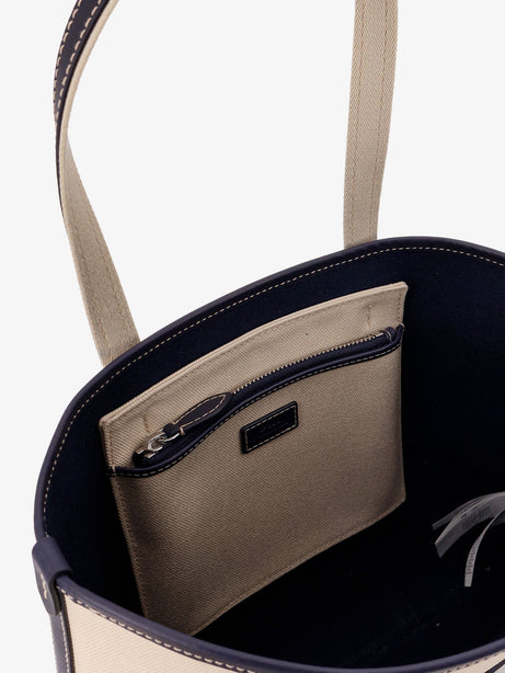 Polo Ralph Lauren Canvas shoulder bag with embroidered logo on the front - Ecrunavy