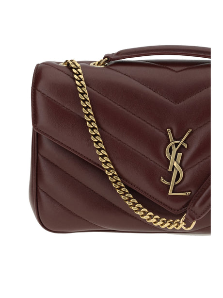 Saint Laurent LouLou Shoulder Bag - Lt Hot Wine