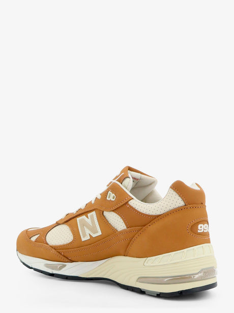 New Balance 991 Tier leather sneakers with iconic side logo - Beige