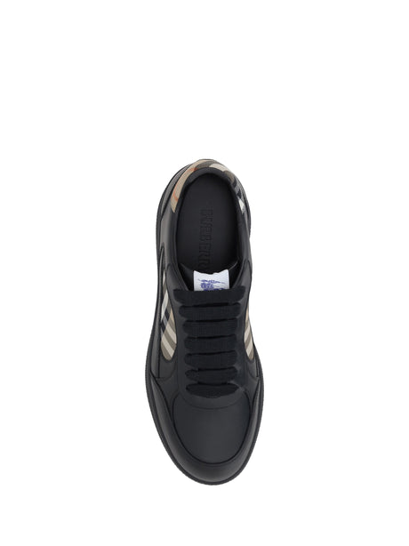 Burberry Leather Sneakers - Black/Sand Ip Chk