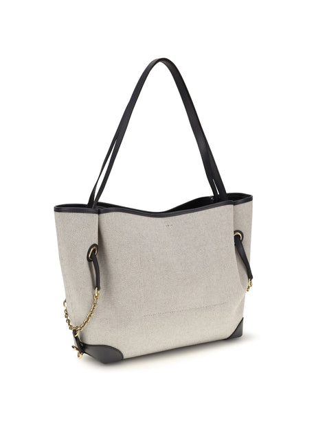 Chloé Clover Tote Bag in canvas - Black Navy