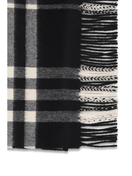 Burberry Embroidered cashmere Scarf - Black/Calico