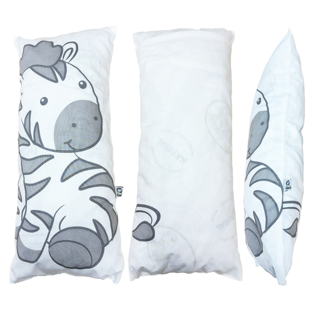 Little Zebra Baby Buddy Pillow |  100% Natural Latex | Huggable Sleep Companion 1-3Y | Hypoallergenic by Nature | Dust-Mite Resistant | Soft & Bouncy