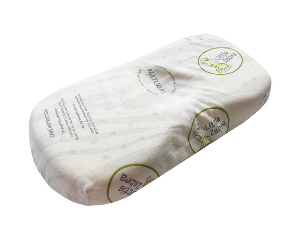 Little Zebra Small Contour Pillow |  100% Natural Latex | Head Shape Protection 12-30M | Hypoallergenic by Nature | Dust-Mite Resistant | Neck Support That Grows