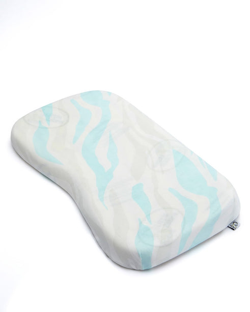 Little Zebra Newborn Wide Contour Pillow |  100% Natural Latex | Extra Wide for Active Babies 0-18M | Hypoallergenic by Nature | Dust-Mite Resistant | Breathable