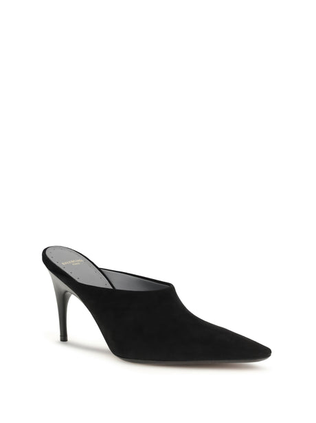 Balenciaga Duchesse suede Mule - Black/Gold