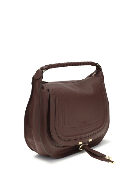 Chloé Marcie Shoulder Bag - Dark Velvet