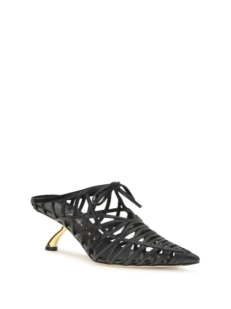 Ferragamo S Sculpted heel Mules - Black
