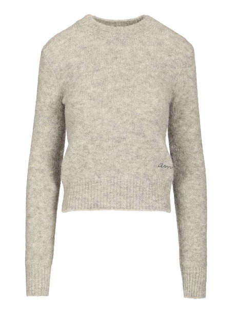 Ami Wool And Alpaca Knit Sweater - Grey