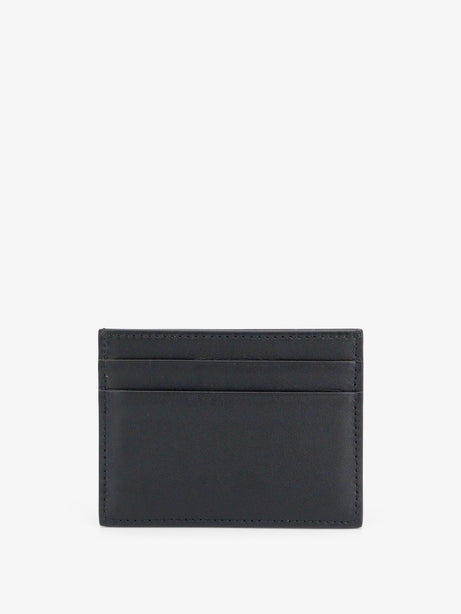 Dolce & Gabbana Leather card holder with metal DG logo - Nero