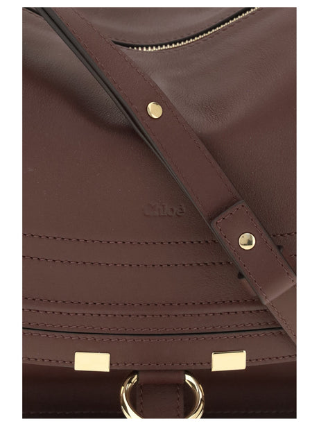 Chloé Marcie small Shoulder Bag - Dark Velvet