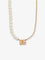 Dolce & Gabbana Brass necklace with pearls and DG logo - Oro