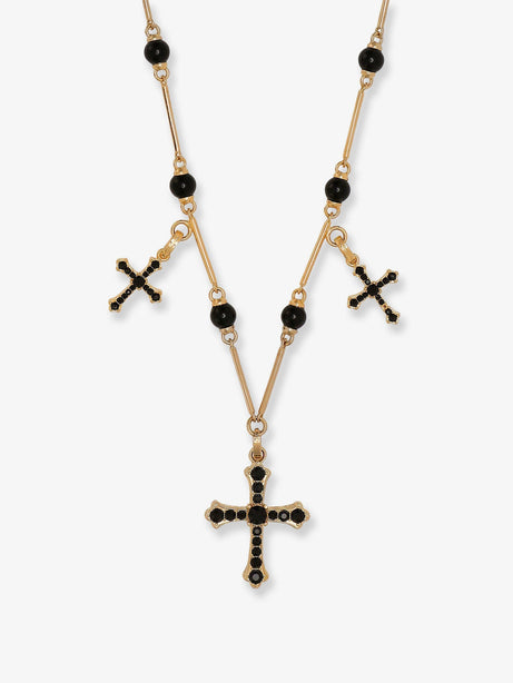 Dolce & Gabbana Brass rosary with cross charms - Oro