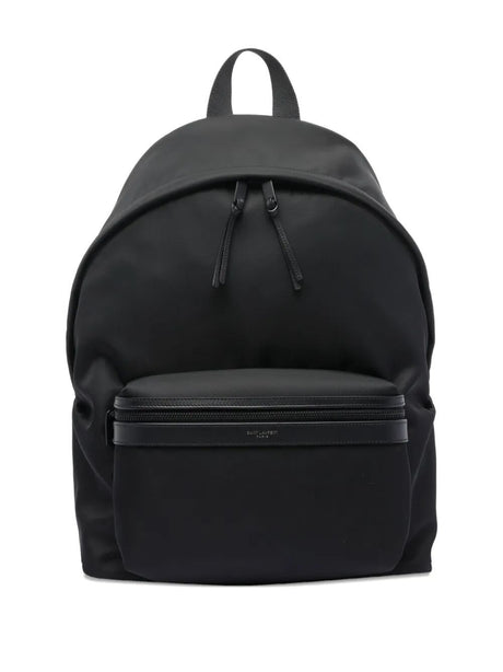 Saint Laurent City Leather Backpack - Black