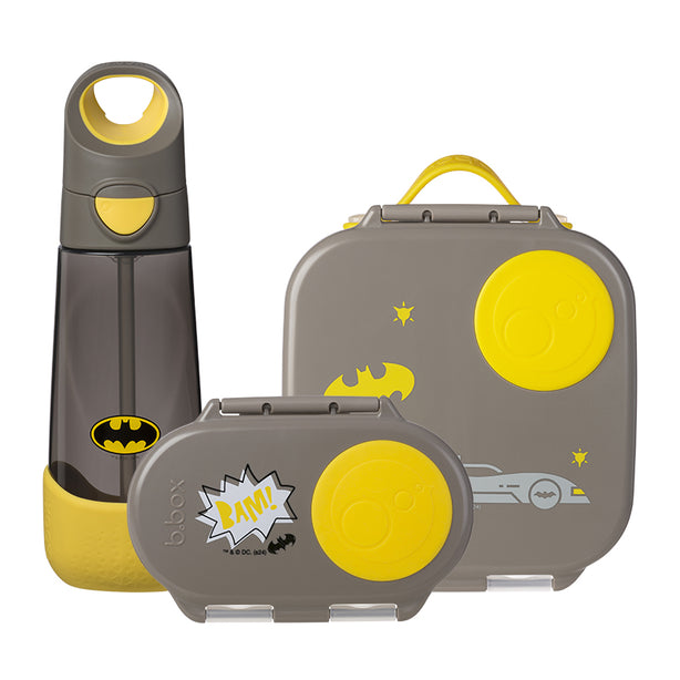 [Bundle] B.Box Tritan Drink Bottle Batman 600ml + Mini Lunchbox Batmen + Snackbox Batman