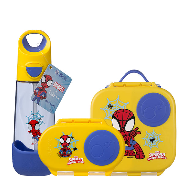 [Bundle] Tritan Drink Bottle Spidey 600ml + Mini Lunchbox Spidey + Snackbox Spidey